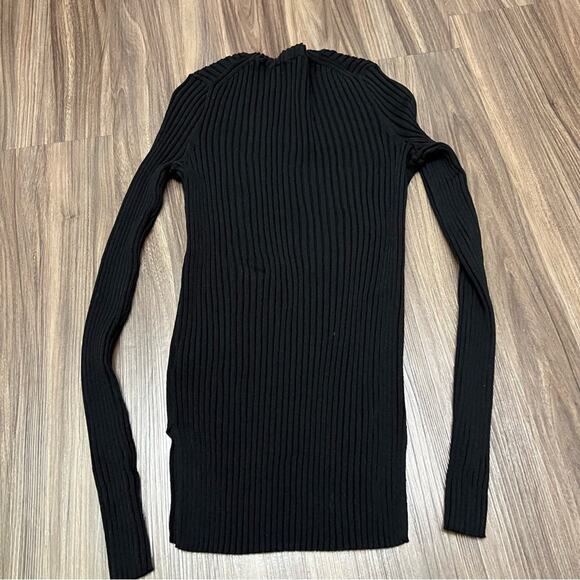 Everlane women sz Xs The Viscose Knit Crew in black, - Picture 9 of 13